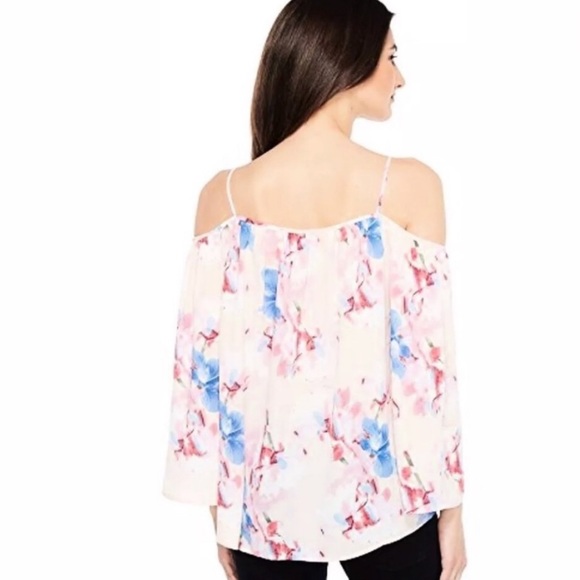 Vince Camuto Floral Cold Shoulder Blouse Medium - Picture 6 of 8